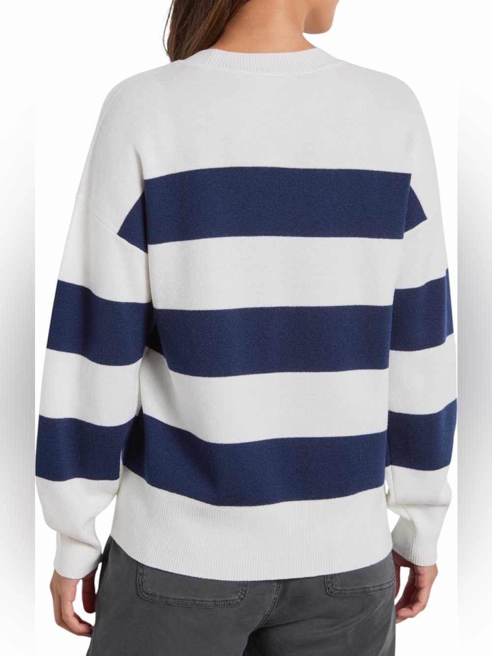 Splendid Livy Stripe Sweater Navy & White Striped Sweater Size XL NWT - Picture 3 of 5